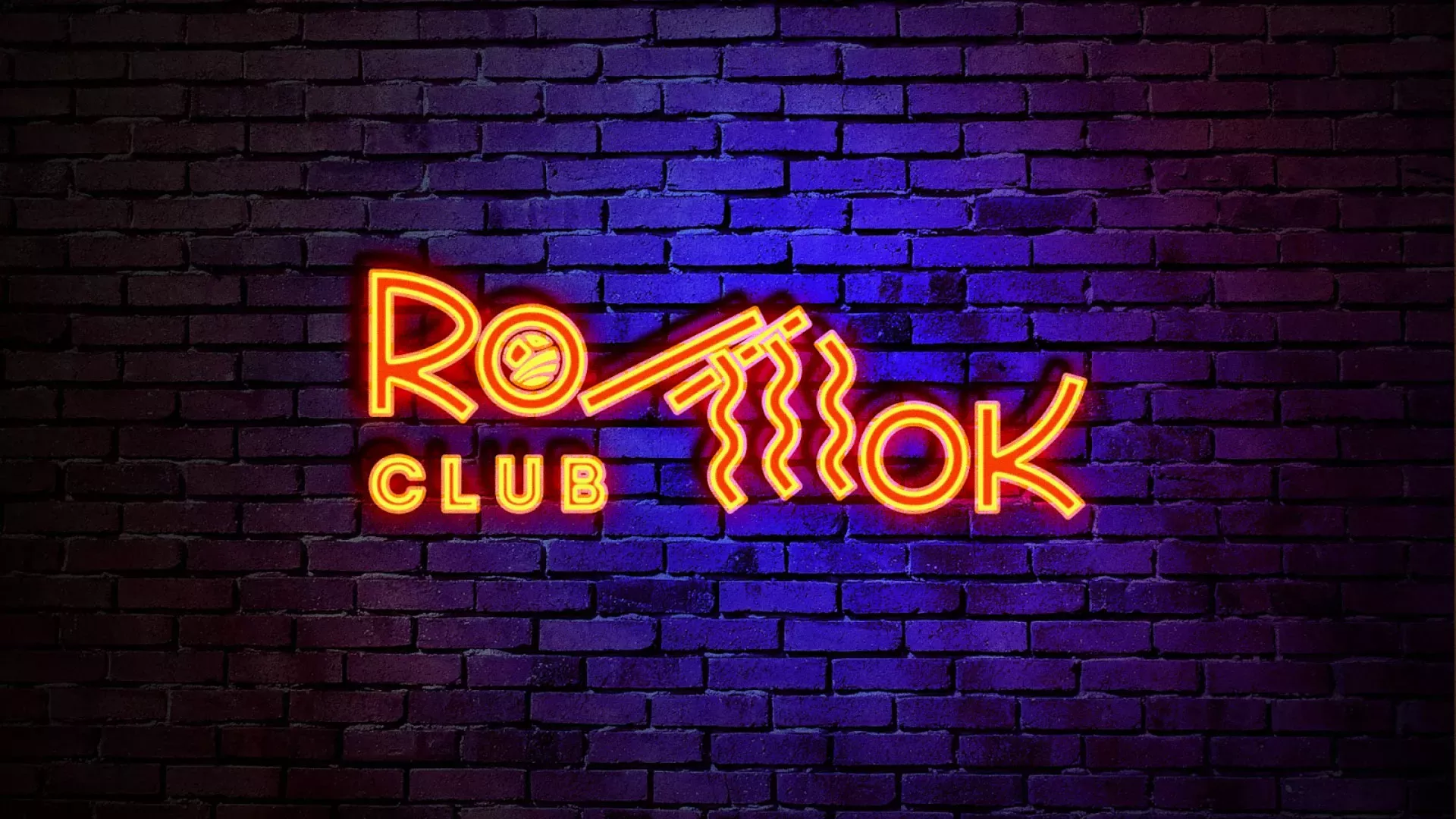 Разработка интерьерной вывески суши-бара «Roll Wok Club» в Кемерово