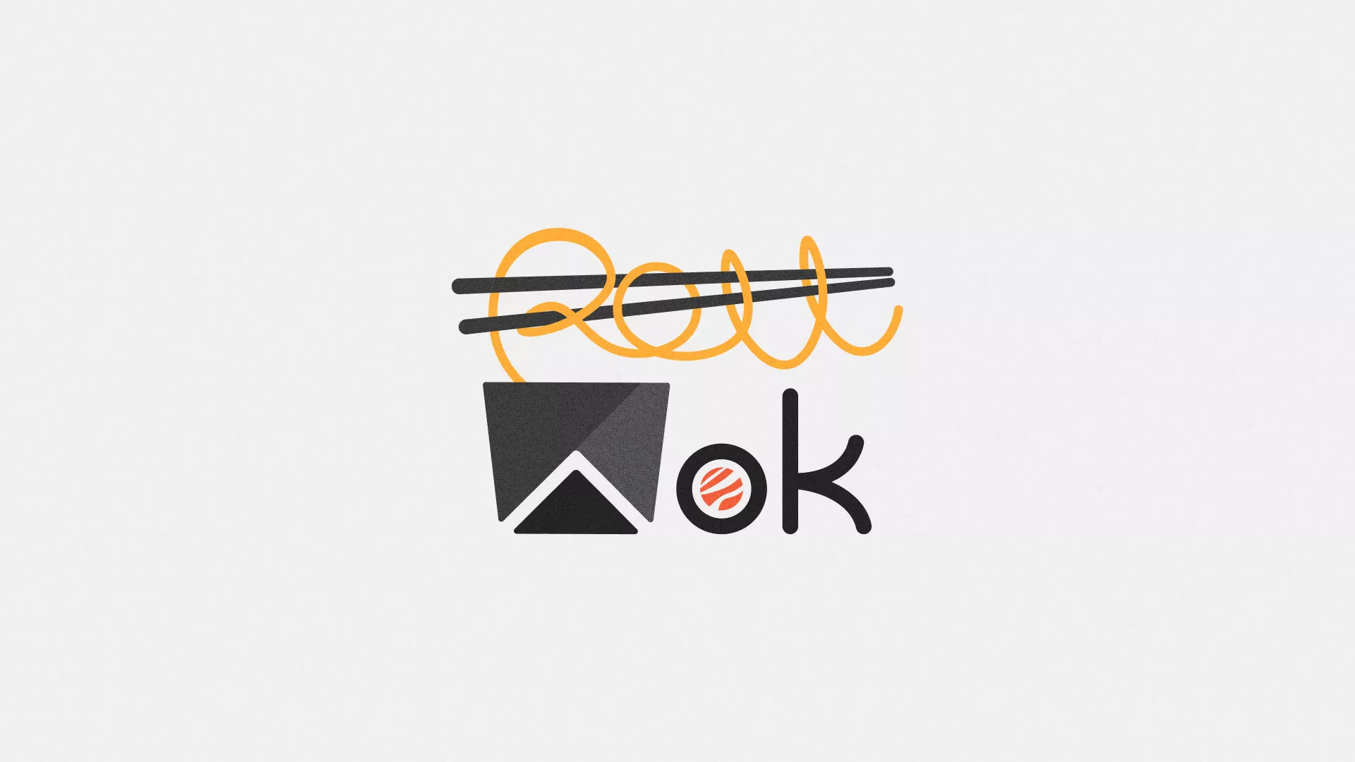 Разработка логотипа в Кемерово для суши-бара «Roll Wok Club» Разработка логотипа в Кемерово для суши-бара «Roll Wok Club»