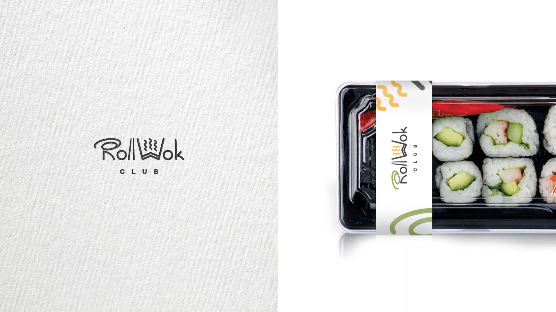 Создание дизайна упаковки суши-бара «Roll Wok Club» в Кемерово