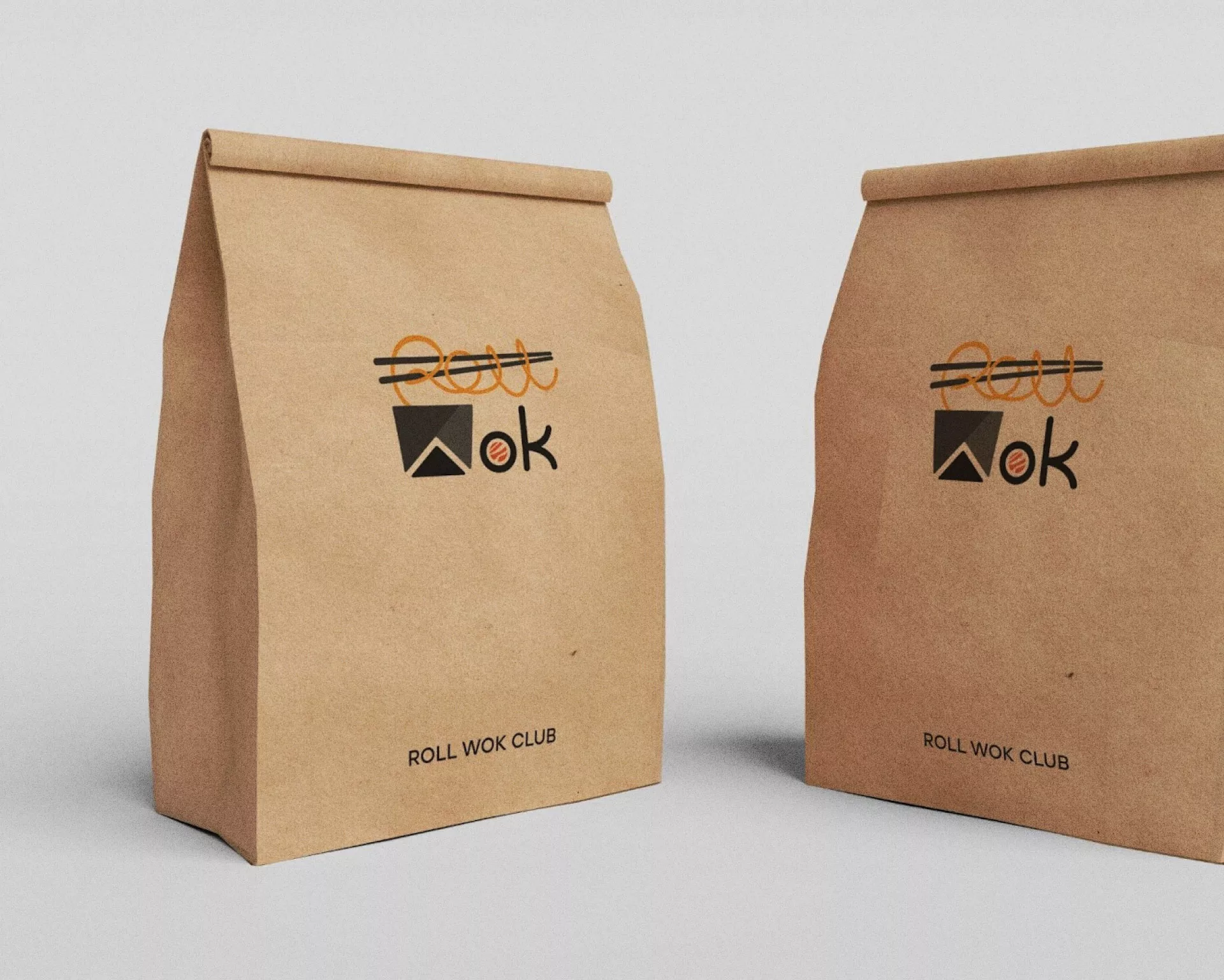 Создание дизайна упаковки суши-бара «Roll Wok Club» в Кемерово